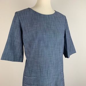NWT Halogen Short Sleeve Blue Esteem Shift Dress M